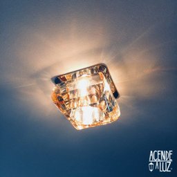 Kit 5 Spot Cristal Ambar Embutido Iluminação Gesso Sala Quarto Alz20 - 3