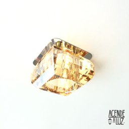Kit 5 Spot Cristal Ambar Embutido Iluminação Gesso Sala Quarto Alz20 - 4