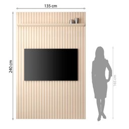 Painel Ripado para Tv até 55 Polegadas Intense 135cm - 2 Painel Ripado para Tv até 55 Polegadas Intense 135cm - 2