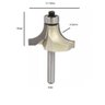Fresa Quebra Canto / Arredonda Canto com Rolamento 6mm X 3/4 - 4