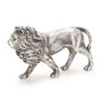 Escultura Leao em Polirresina Prata Mart 36cm - 4
