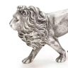 Escultura Leao em Polirresina Prata Mart 36cm - 3