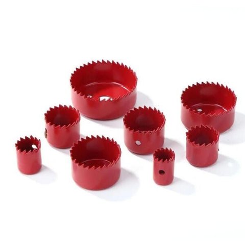 Jogo de Serra Copo com 15 Peças Madeira Pvc Plastico e Gesso