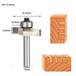 Fresa T Serrinha Debrum Com Rolamento 6mm X 1/4 ( Perfil T) - 2