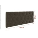 Ver imagem 2 de Cabeceira Leticia de Cama Box Casal 1,40:marrom