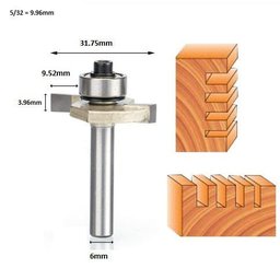 Fresa T Serrinha Debrum com Rolamento 6mm X 5/32 ( Perfil T) - 2