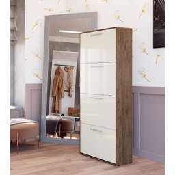 Sapateira Anne Jequitiba com Off White - Moveisaqui - 2