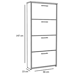 Sapateira Anne Jequitiba com Off White - Moveisaqui - 6