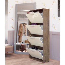 Sapateira Anne Jequitiba com Off White - Moveisaqui - 5