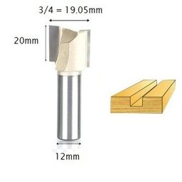 Fresa Para Tupia Reta Haste 12mm X 3/4 ( 19.05mm) - 5