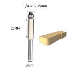Fresa Reta com Rolamento 6mm x 1/4 para Rebaixo / Formica - 8