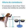 Cachorro Comedouro Médio Duplo Inox Regulável - Vermelho - 3