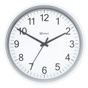 Relógio de Parede Preto 22 Cm Herweg Tictac 6101 Branco - Branco