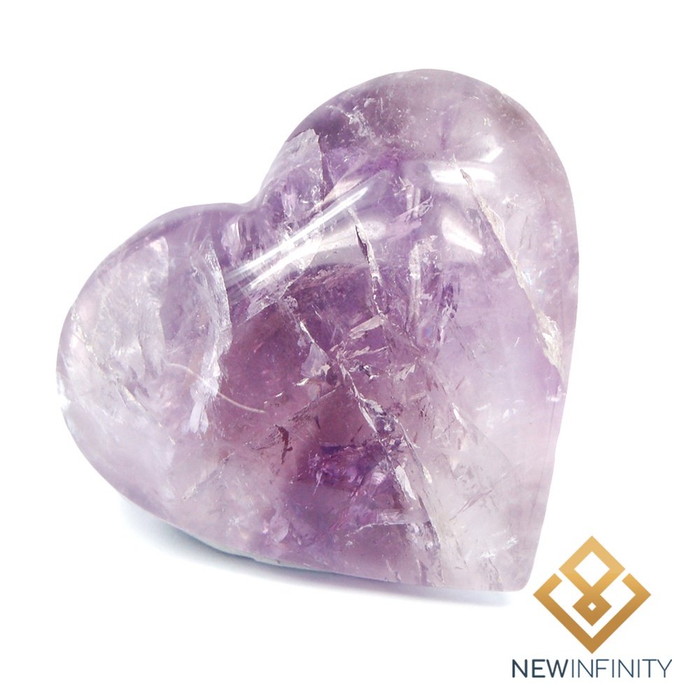 Coração de Ametista Lapidado Transmutação Cristal Natural:roxo - 2