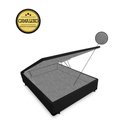 Ver imagem 1 de Base Box Baú Víúva Luxo Blindado AColchoes Suede Preto 41x128x188