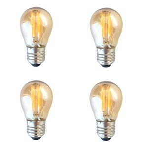 4 Lâmpada Filamento Retrô Led 4w Bolinha 2200k Quente E27 Ali32