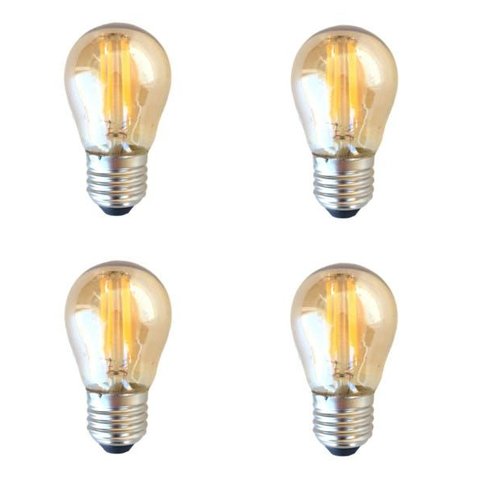 4 Lâmpada Filamento Retrô Led 4w Bolinha 2200k Quente E27 Ali32