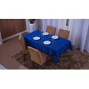 Ver imagem 3 de toalha de mesa quadrada 4 lugares tecido jacquard 1,35x1,50:azul royal