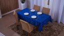 Ver imagem 3 de toalha de mesa quadrada 4 lugares tecido jacquard 1,35x1,50:azul royal