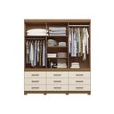 Ver imagem 6 de Guarda Roupa Casal 6 Portas e 9 Gavetas C/ Pés Star 6.9 Jatobá - Santos Andirá