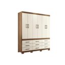 Ver imagem 7 de Guarda Roupa Casal 6 Portas e 9 Gavetas C/ Pés Star 6.9 Jatobá - Santos Andirá
