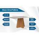 Ver imagem 2 de Mesa de Sala Jantar Patricia + Tampo Madeirado Vidro 160x80cm Savana C/ Off White - Cimol
