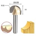 Ver imagem 4 de Fresa Meia Esfera / Ponta U / Meia Cana Haste 6mm Corte 3/4