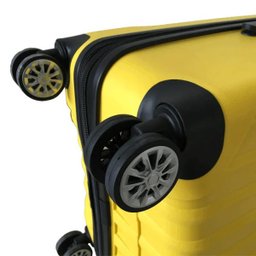 Mala Pequena Bordo de Viagem em Polipropileno Rodas com Giro 360 Graus - Miami - Santino - Amarelo - 4