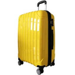 Mala Pequena Bordo de Viagem em Polipropileno Rodas com Giro 360 Graus - Miami - Santino - Amarelo - 3