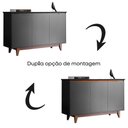 Ver imagem 6 de Buffet Aparador Flow 3 Portas Preto – EJ Móveis