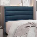 Ver imagem 5 de Cabeceira Para Cama Box Casal La Italiana 140cm Veludo - SSX Multicoisas Spezzia Azul Marinho