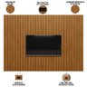 Painel Ripado de Madeira para Sala Quarto 297x250cm Slats L05 Nature - Lyam Decor - 5