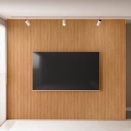Painel Ripado de Madeira para Sala Quarto 297x250cm Slats L05 Nature - Lyam Decor - 2
