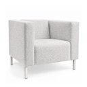 Ver imagem 1 de Poltrona Decorativa Perola Kubo Bouclé Cinza - Sallar Home