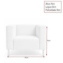 Ver imagem 4 de Poltrona Decorativa Perola Kubo Bouclé Cinza - Sallar Home