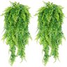 2 Unidades Samambaias Verde Pendente Folhagem Verde 65cm - 1