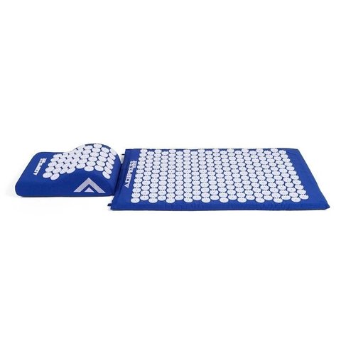 Conjunto Terapêutico: Tapete de Acupressão e Travesseiro Acupress Brasil "preto" - Azul
