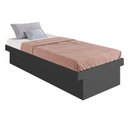 Ver imagem 3 de Cama Solteiro Flutuante P/ Quarto 82,2cm X 192cm com Box Baú Cor:grafite