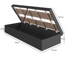 Ver imagem 4 de Cama Solteiro Flutuante P/ Quarto 82,2cm X 192cm com Box Baú Cor:grafite
