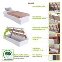 Ver imagem 6 de Cama Solteiro Flutuante P/ Quarto 82,2cm X 192cm com Box Baú Cor:grafite