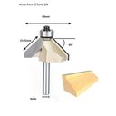 Ver imagem 2 de Fresa Chanfro 45 Graus com Dois Cortadores 6mm X 3/4 ( Widea)