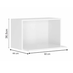 Porta Microondas 60cm 100% MDF Kali Premium 3048.0 Branco Nicioli - 2