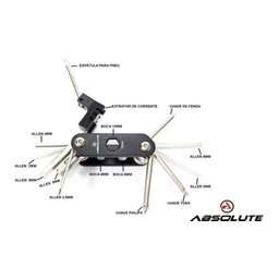 Kit Chaves Canivete Absolute Tk15 15 Funções Chave Corrente - 4