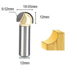 Fresa Meia Esfera / Ponta U / Meia Cana 12mm X 3/4 - 2