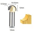 Ver imagem 2 de Fresa Meia Esfera / Ponta U / Meia Cana 12mm X 3/4