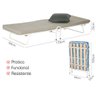 Cama Dobrável Branca com Colchão - Branco - 4