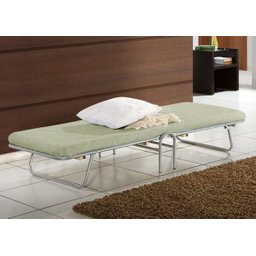 Cama Dobrável Prata com Colchão - Prata - 2