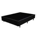Ver imagem 1 de Base Box Blindado Casal AColchoes Sintético Preto 40x138x188