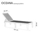 Ver imagem 4 de Espreguiçadeira para Jardim Oceana Verde/Eucalipto