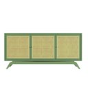 Ver imagem 3 de Balcão Buffet Ricco 167 Cm Laca 3 Portas em Palhinha Verde